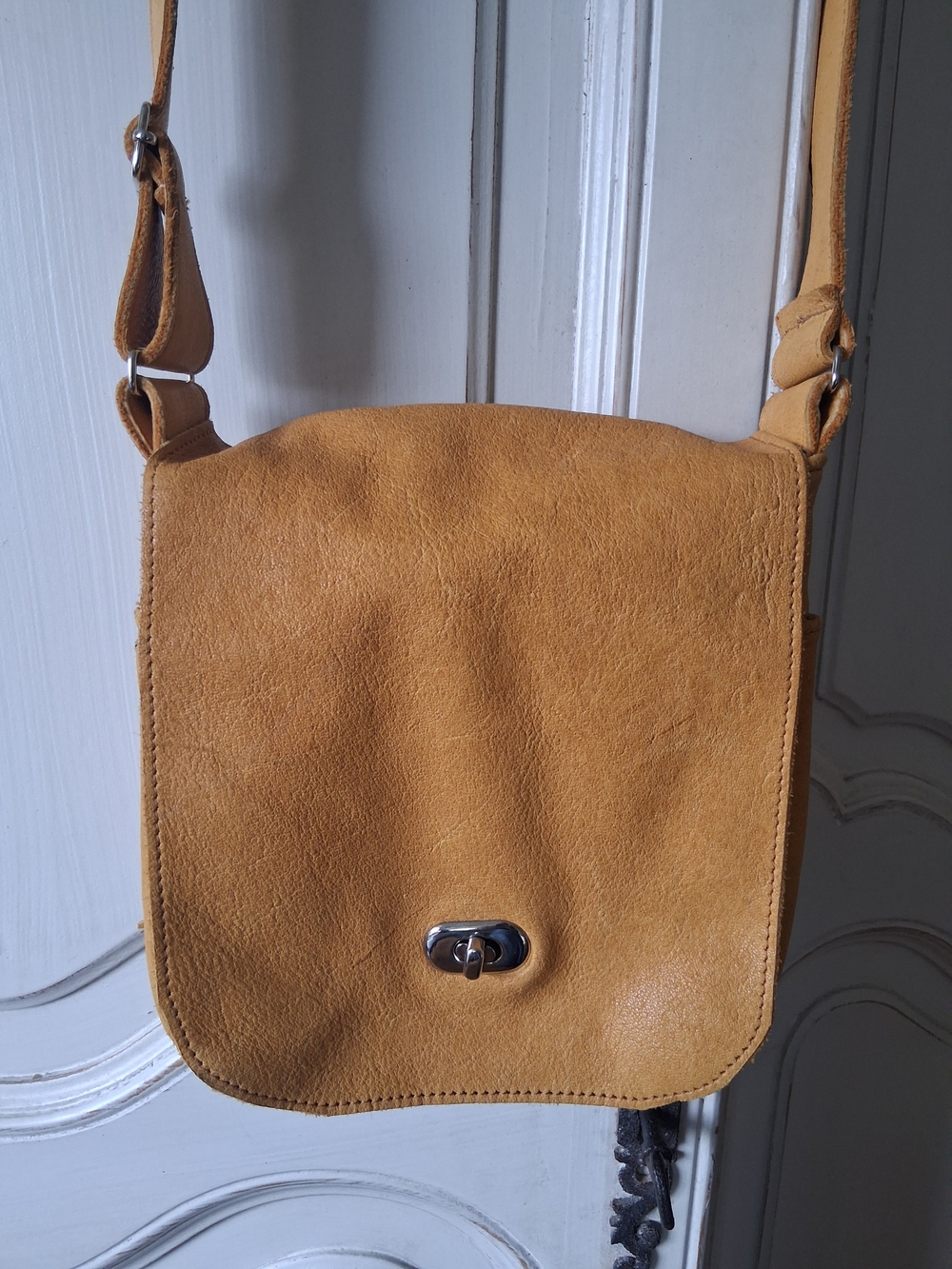 Hides In Hand - Leather Crossbody Satchel Bag